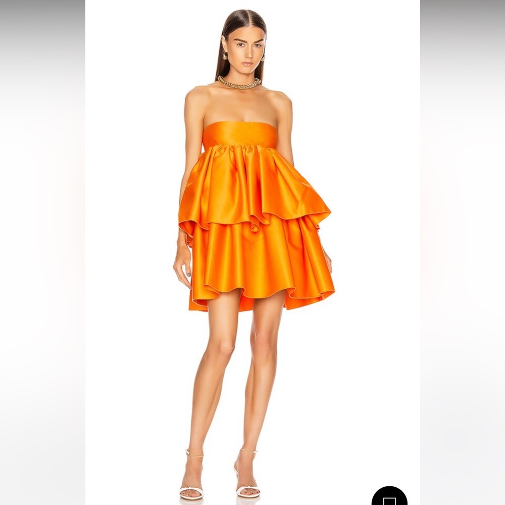 ROTATE Carmina tiered dress clementine